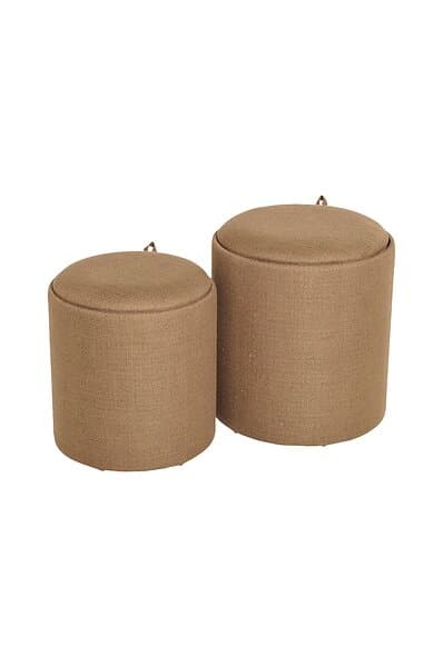Nordic Furniture Group Sittpuff Maiko, set om 2 Brun