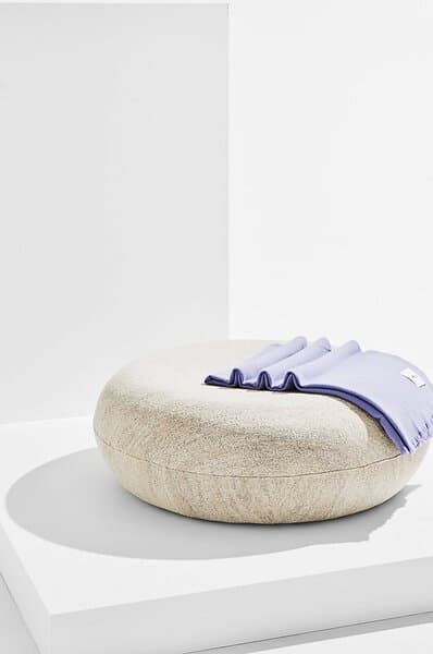 Pastill Jade puff ø 100 cm Beigegrå