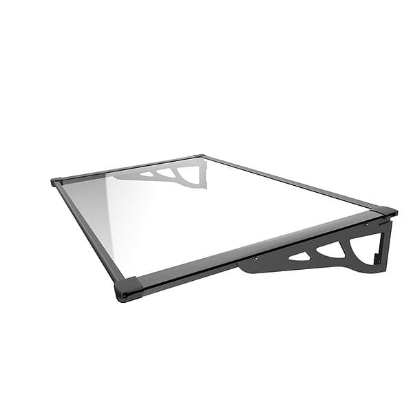 Skotte Garden Entrétak Svart Aluminium Polykarbonat 120x90 cm 104012