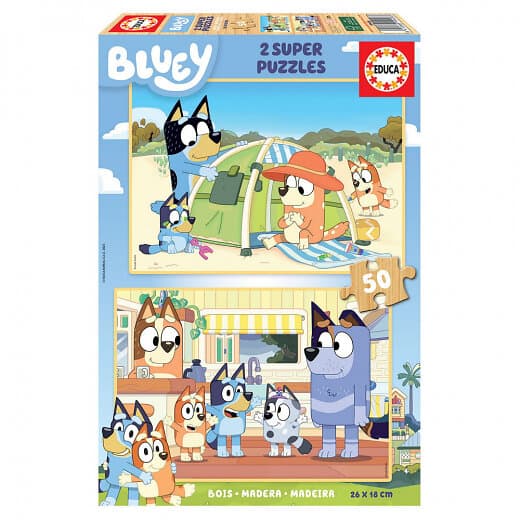 Educa Pussel: Bluey 2 x 50 Bitar