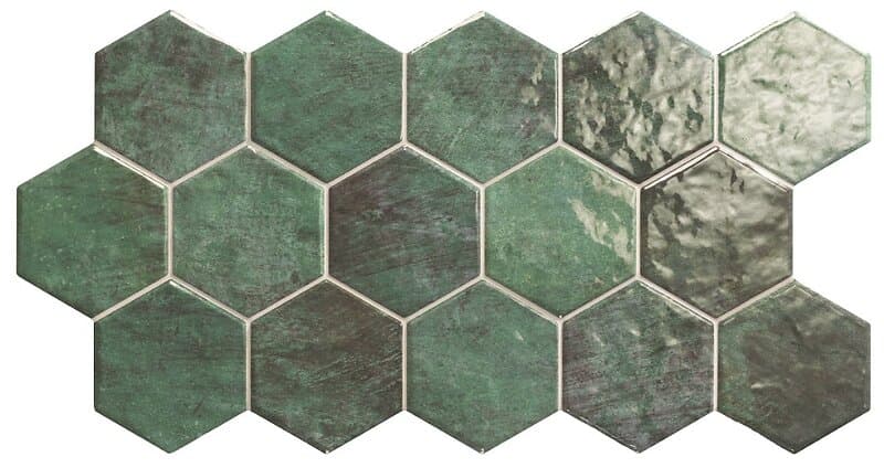 Lhådös Jaffa green hexagon 26,5x51