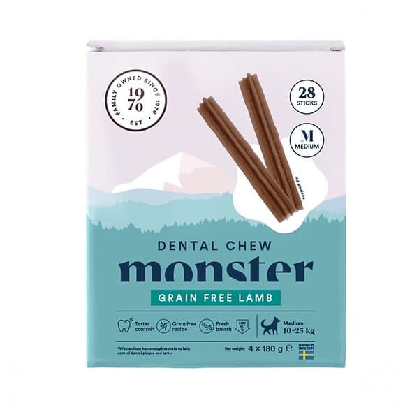 Monster Pet Food Dog Dental Chew Lamb Medium (28pcs)