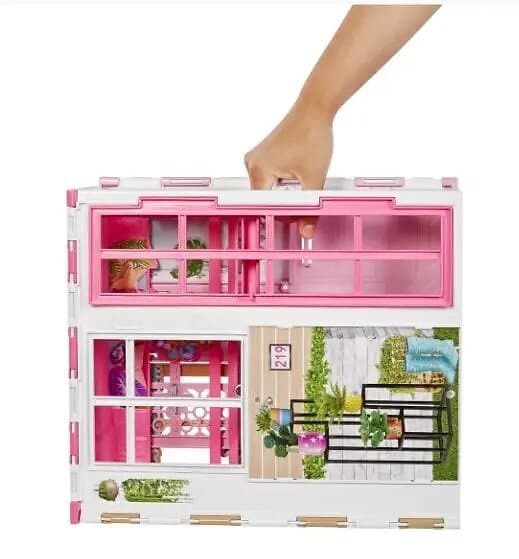 Barbie Dollhouse with Doll and Puppy HCD48