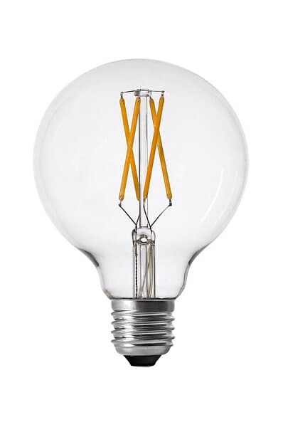 PRhome Shine LED Filament Globe Clear 95mm 10 14
