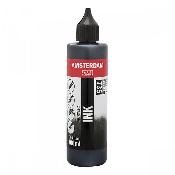 Amsterdam Akryl Ink 100ml Oxide Black