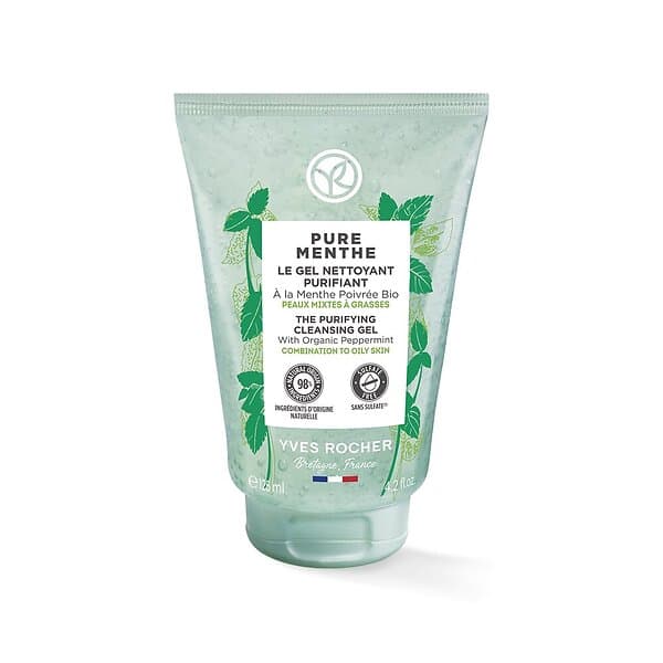 Yves Rocher Pure Menthe Rengöringsgel, fet till kombinerad hud, 125ml