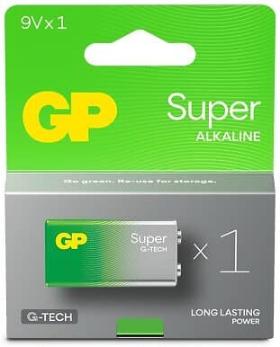 GP Batteries Super Alkaline 9V-battery 1604A/6LF22 1-pack