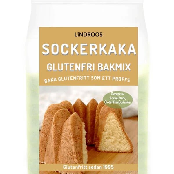 Lindroos Glutenfri Bakmix Sockerkaka 386g