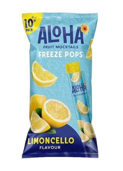 Aloha Mocktail Freeze Pops Limoncello 10-pack