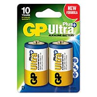 GP Batteries Ultra Plus Alkaliska D-batterier (LR20) Box 2-P