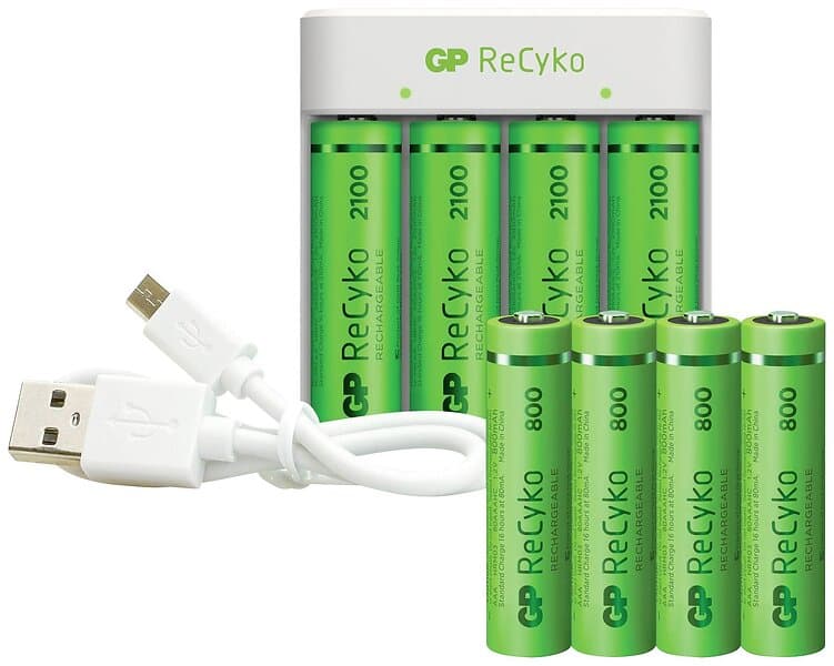 GP Batteries ReCyko E411 inkl. 4xAA + 4xAAA