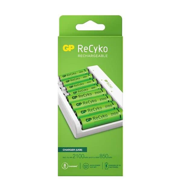 GP Batteries ReCyko E811 inkl. 4xAA + 4xAAA