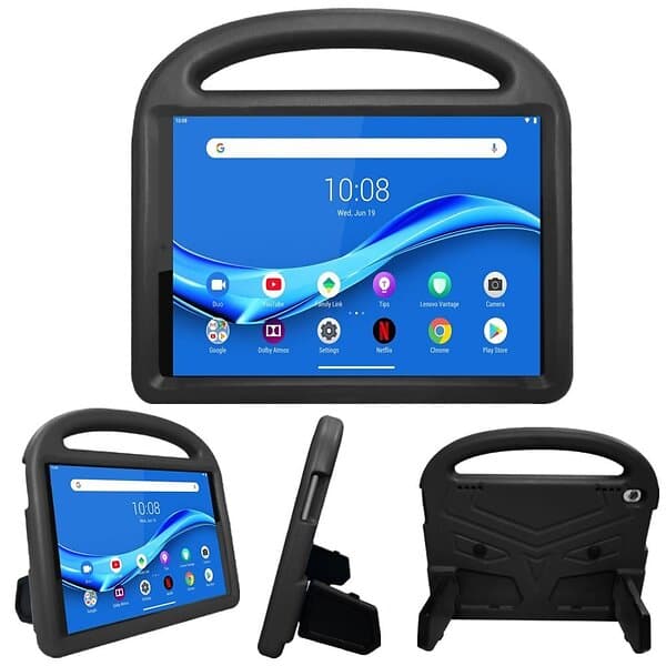 Inskal Lenovo Tab M10 HD 10,1 "(TB-X505F) FHD 10,1" (TB-X605) Kids Case m. Stativfunktion Svart