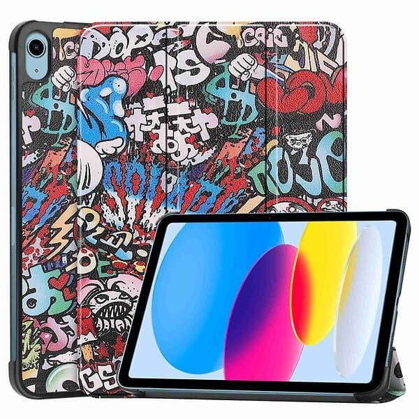 Inskal iPad 10,9" (2022) Tri-fold Fodral Graffiti