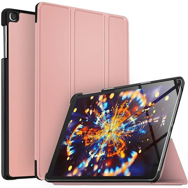 Inskal Samsung Galaxy Tab A 10,1 "(2019) Tri-Fold Leather Case with Stand Function Pink