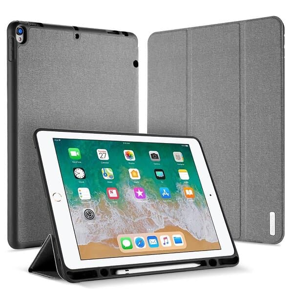 Dux Ducis iPad Pro 12,9" (2017) Domo Series Quality Case Fodral med Tygstruktur Grå