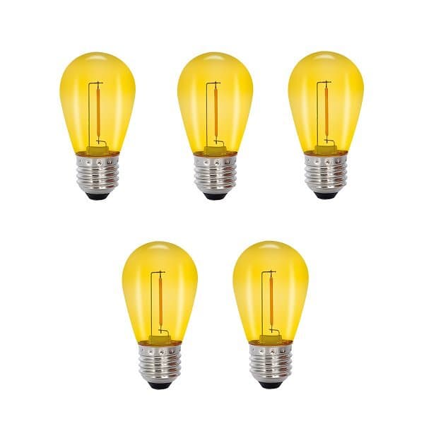 Lightson Deco bulb x 5, E27 12V (gul) (Gul)