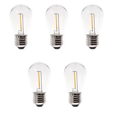 Lightson Deco bulb x 5, E27 12V (varmvit) (Transparent)