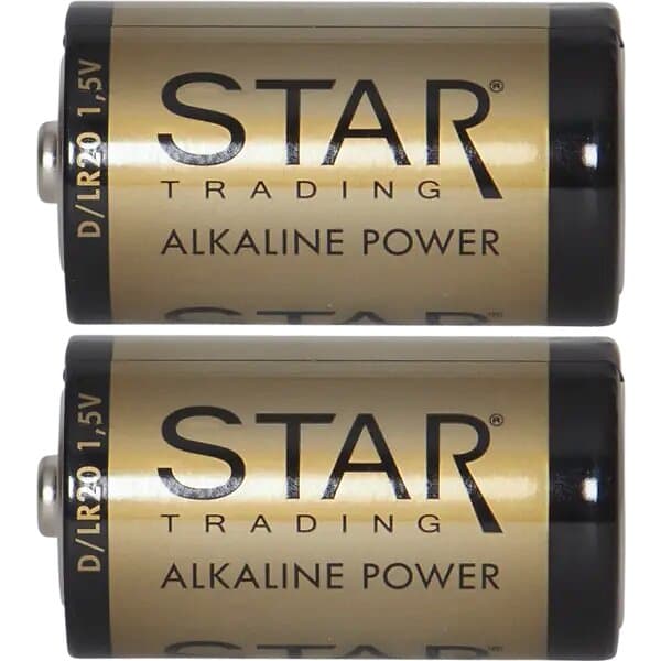 Star Trading Batteri D Alkaline 2p (Guldfärgad)