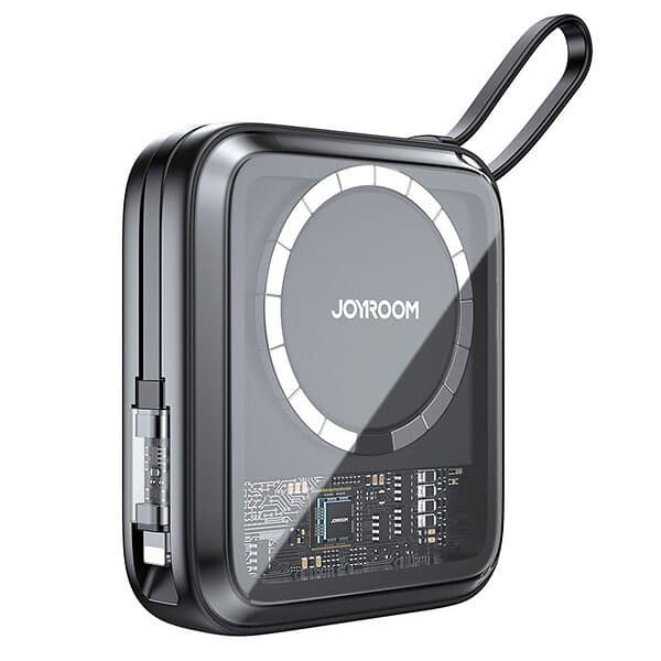 Joyroom 22,5 W Trådlös Magnetisk Powerbank med Inbyggd Lightning-Kabel 10 000 mAh