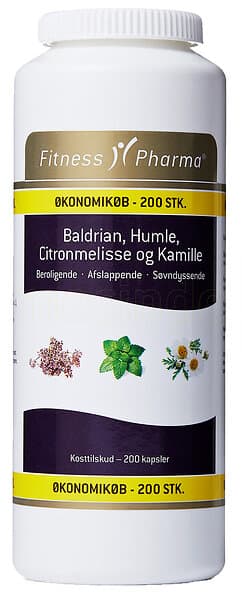 Fitness Pharma Eko Baldrian Med Humle & Citron 200 Kapslar