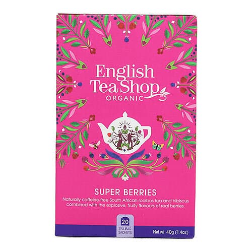 English Tea Shop Koffeinfri Te Super Berries EKO 20 Påsar