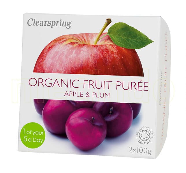 Clearspring Fruktpuré m. Äpple och Plommon EKO 200 Gram