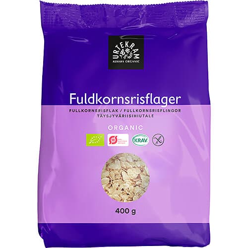 Urtekram Fullkorn Risflingor EKO 400g