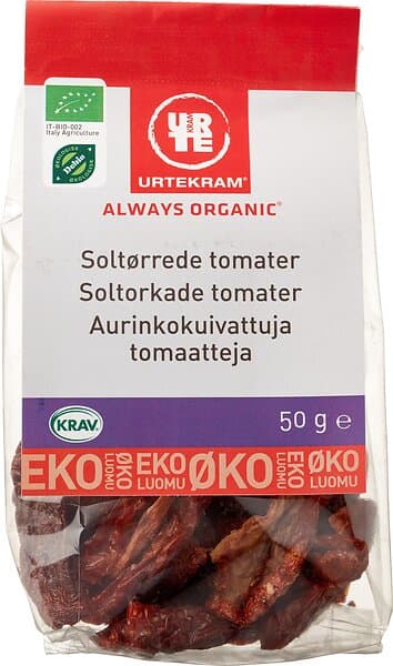 Urtekram Tomater Soltorkade 50g EKO 50g