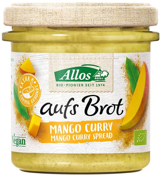 Allos Smörgåspålägg Aufs Brot Mango Karry EKO 140g