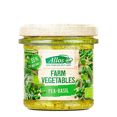 Allos Pålägg Ärtor & Basilika EKO 135g