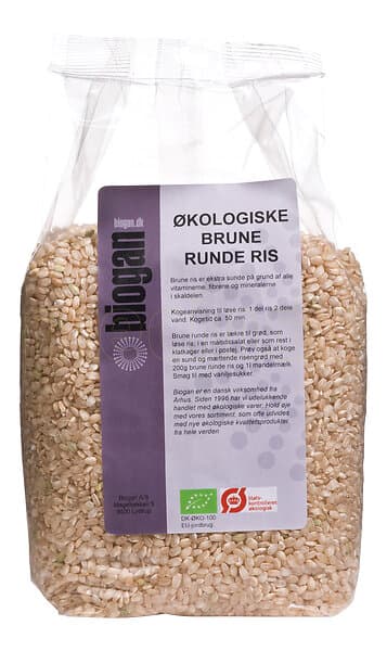 Biogan Brunt Runt Ris Ekologisk 1 Kg