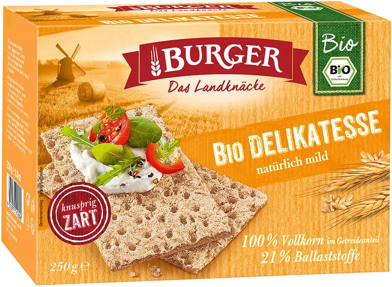 Burger Knäckebröd Fullkorn EKO 250g
