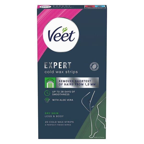 Veet Expert Cold Wax Strips Ben & Body Dry Skin 20 st