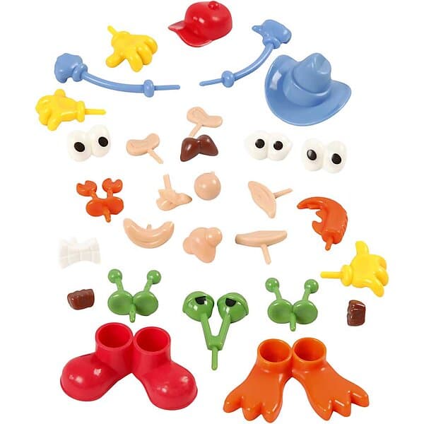 Creativ Company Kroppsdelar Mixade Färger 26 st/1 Förp Kroppsdelar, mixade färger, stl. 0,8-6,8 cm, st./ 1 förp. 78267