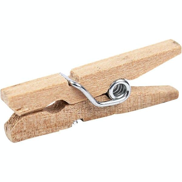 Creativ Company Klädnypor 3 mm Björk 1 Förp Klädnypor, L: 25 mm, B: 30 st./ förp. 564511