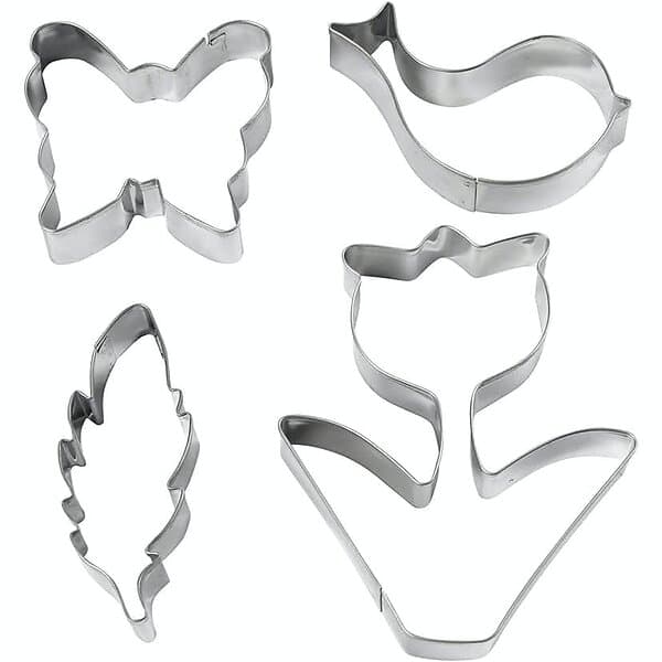 Creativ Company Utsticksform Blomma Fågel Fjäril Fjäder 11 cm 4 St/1 Förp Utsticksform, blomma, fågel, fjäril, fjäder, H: cm, st. 782889