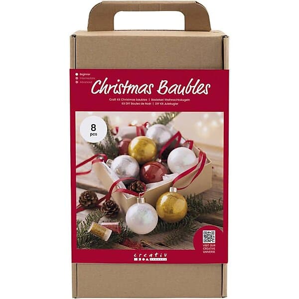 Creativ Company Julgranskulor DIY Kit Glitter Julgranskulor, Glitter, 1 förp. 977591