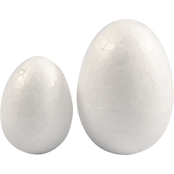 Creativ Company Lätta Ägg Vit 10 st/1 Förp Ägg, vit, H: 35+48 mm, B: 25+35 st./ 1 förp. 54309