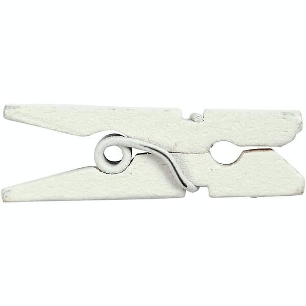 Creativ Company Klädnypor Mini 25x3 mm 36 st/1 Förp klädnypor, vit, L: 25 mm, B: 3 st./ 1 förp. 56435