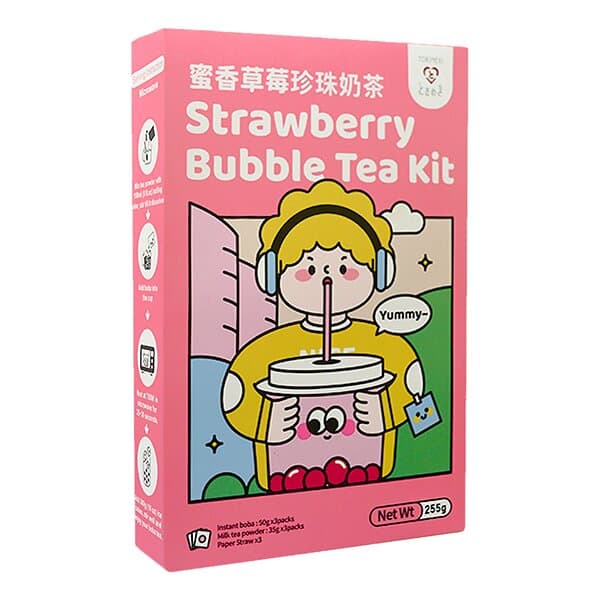 Kit Tokimeki Bubble Tea 3-pack Strawberry 255g