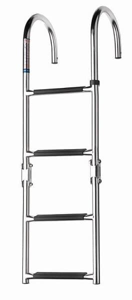 Vetus Inox 4 Steps Folding Transom Mount Swim Ladder Silver 920 mm