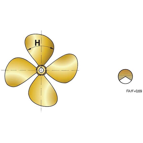 Vetus RH P4e Propeller Guld 17 x 20´´
