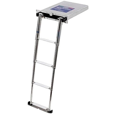 Goldenship Foldaway Ladder 4 Steps Silver