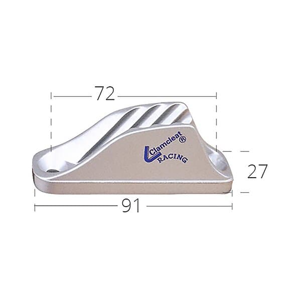 Plastimo 6-12 Mm Light Alloy Clamcleat Silver 91 x 28 mm