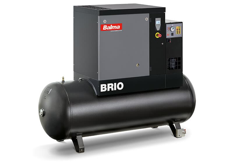 BRIO Balma Skruvkompressor 7,5XE 10 bar TM500l med kyltork