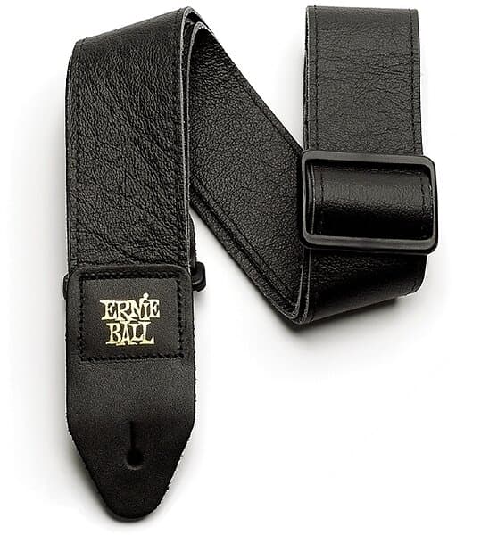 Ernie Ball EB-4134 LEATHER GUIT.STRAP BLK