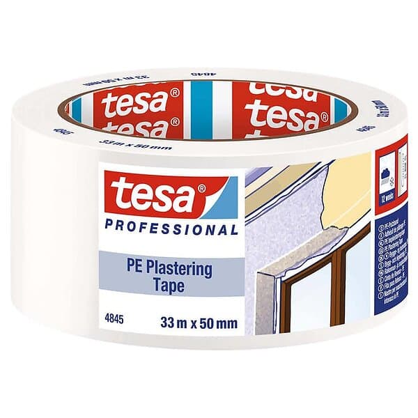Tesa Byggtejp PE 4845 Vit 33 m x 50 mm