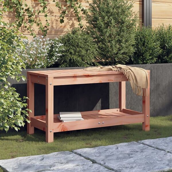 vidaXL Trädgårdsbänk 82,5x35x45 cm massivt douglasträ 832380