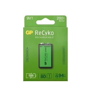 GP Batteries Batteri Recyko laddningsbart 9V 200mAh